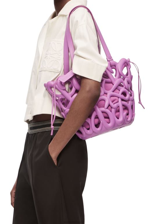 Loewe Women Anagram inflated basket in light foam rubber 206XF114 Rockrose