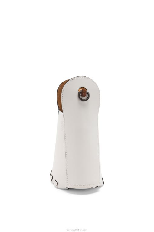 Loewe Women Bamboo bucket bag in calfskin 206XF178 Soft White
