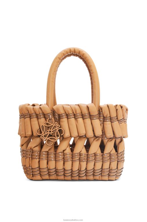 Loewe Women Small Tubular Basket in nappa lambskin 206XF93 Warm Desert