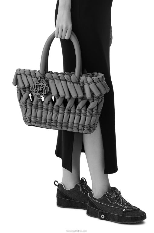 Loewe Women Small Tubular Basket in nappa lambskin 206XF93 Warm Desert