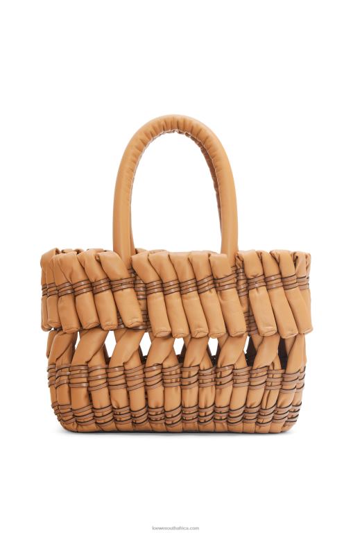 Loewe Women Small Tubular Basket in nappa lambskin 206XF93 Warm Desert