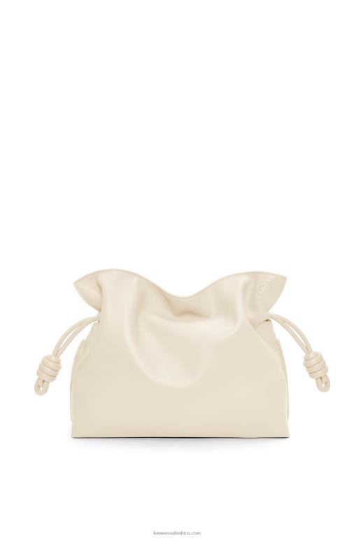 Loewe Women Flamenco clutch in nappa calfskin 206XF355 Angora
