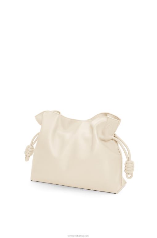 Loewe Women Flamenco clutch in nappa calfskin 206XF355 Angora