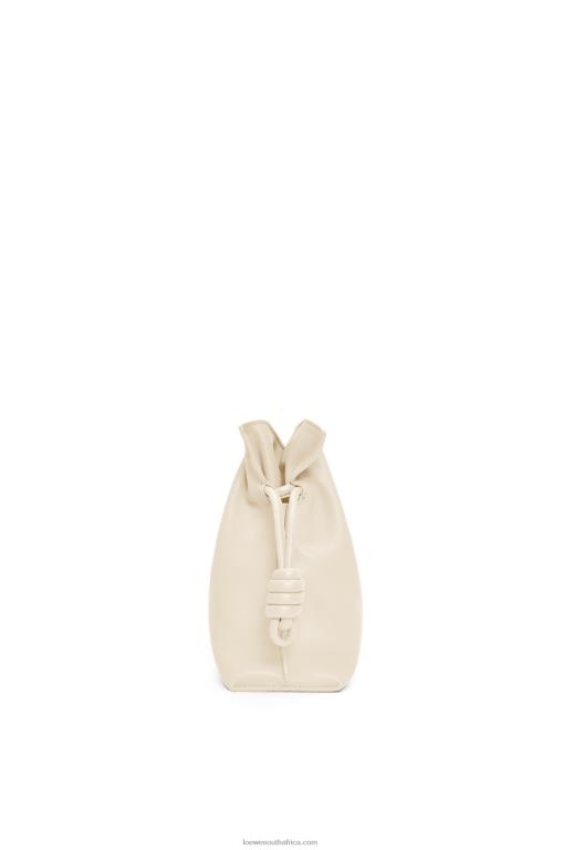Loewe Women Flamenco clutch in nappa calfskin 206XF355 Angora
