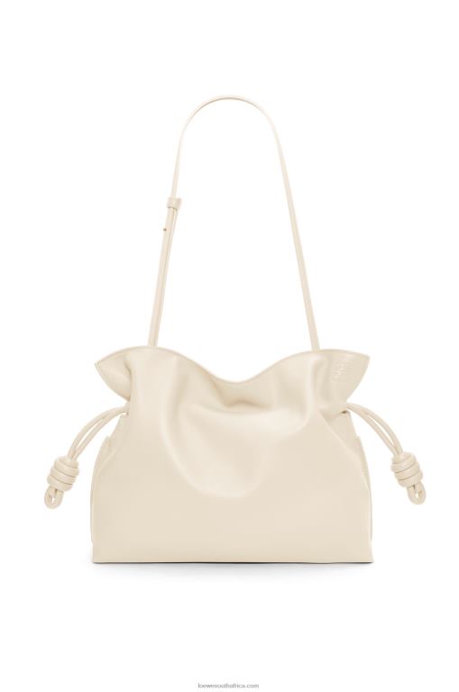 Loewe Women Flamenco clutch in nappa calfskin 206XF355 Angora