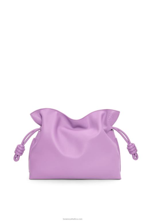 Loewe Women Flamenco clutch in nappa calfskin 206XF357 Guimauve