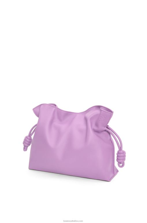 Loewe Women Flamenco clutch in nappa calfskin 206XF357 Guimauve