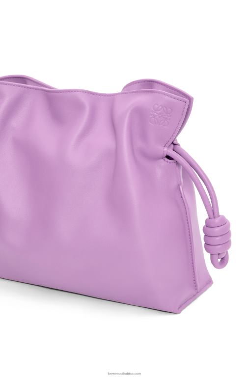 Loewe Women Flamenco clutch in nappa calfskin 206XF357 Guimauve