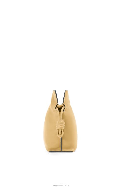 Loewe Women Flamenco clutch in nappa calfskin 206XF363 Dark Butter