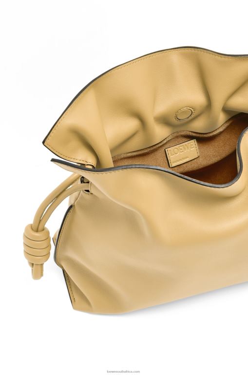 Loewe Women Flamenco clutch in nappa calfskin 206XF363 Dark Butter