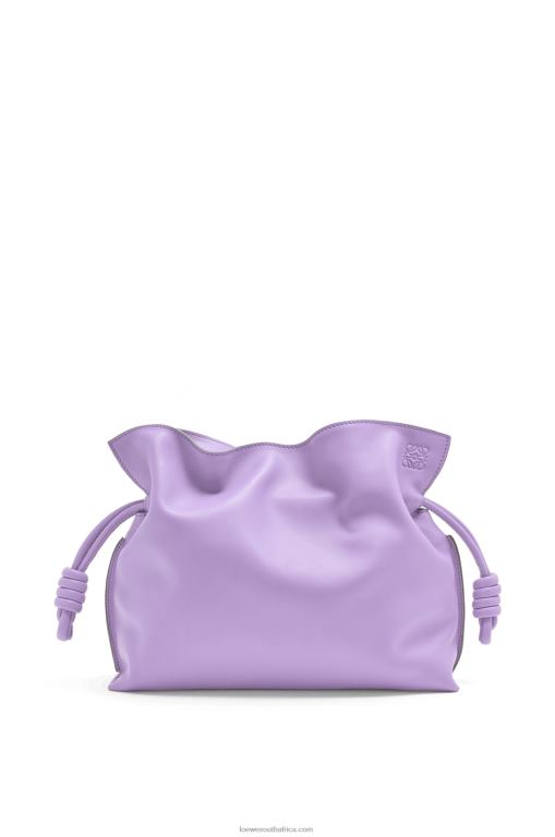 Loewe Women Flamenco clutch in nappa calfskin 206XF388 Light Mauve