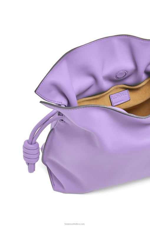 Loewe Women Flamenco clutch in nappa calfskin 206XF388 Light Mauve