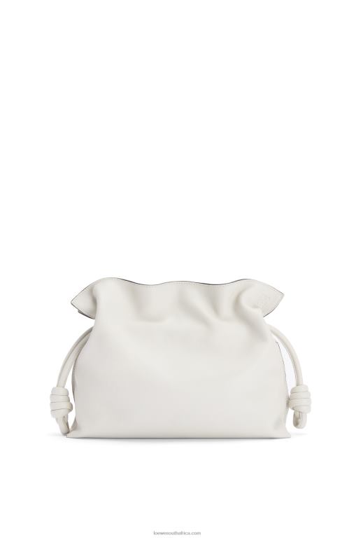 Loewe Women Flamenco clutch in nappa calfskin 206XF390 Soft White