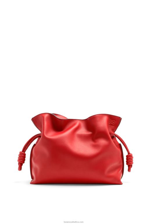 Loewe Women Flamenco clutch in nappa calfskin 206XF412 Red
