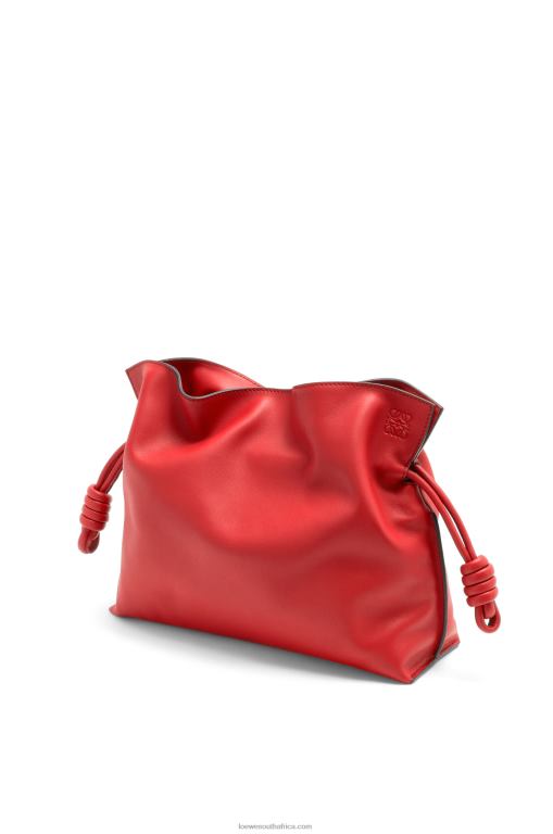 Loewe Women Flamenco clutch in nappa calfskin 206XF412 Red