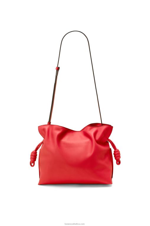 Loewe Women Flamenco clutch in nappa calfskin 206XF412 Red