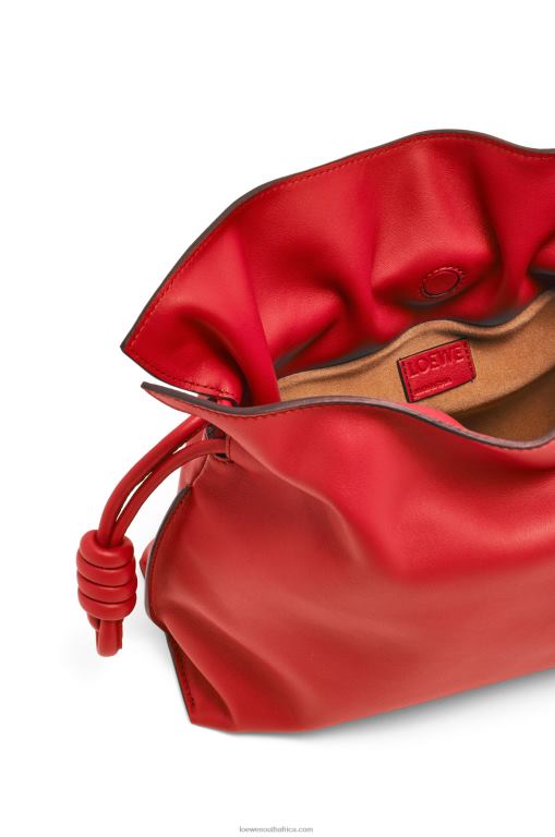 Loewe Women Flamenco clutch in nappa calfskin 206XF412 Red