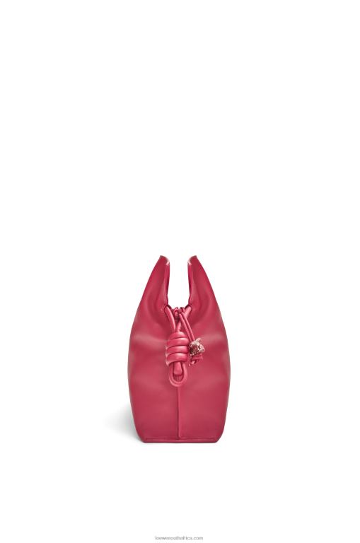 Loewe Women Flamenco clutch in nappa calfskin 206XF445 Ruby Red Glaze