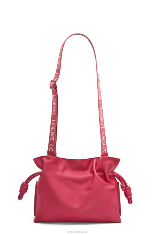 Loewe Women Flamenco clutch in nappa calfskin 206XF445 Ruby Red Glaze
