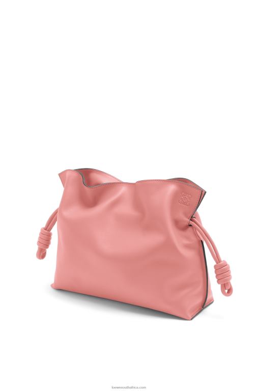 Loewe Women Flamenco clutch in nappa calfskin 206XF447 Peach Bloom