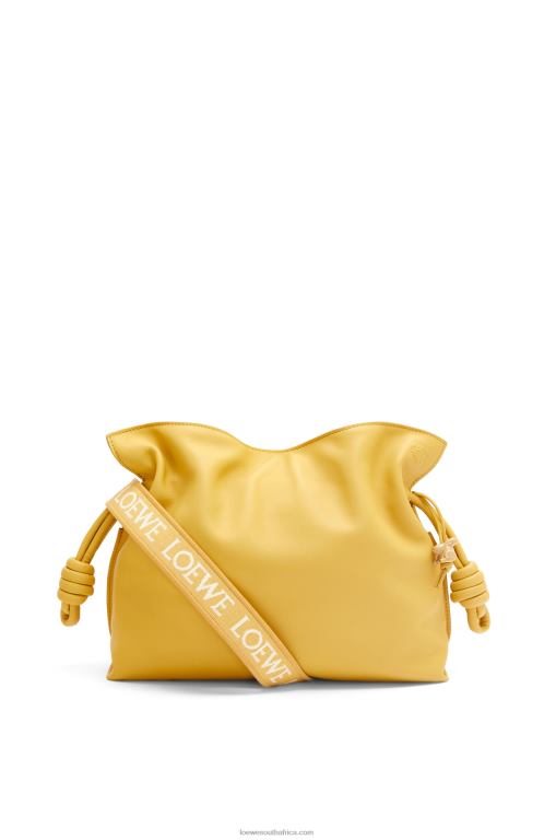 Loewe Women Flamenco clutch in nappa calfskin 206XF448 Pale Yellow Glaze