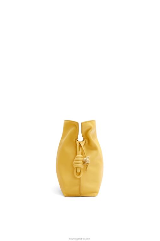 Loewe Women Flamenco clutch in nappa calfskin 206XF448 Pale Yellow Glaze