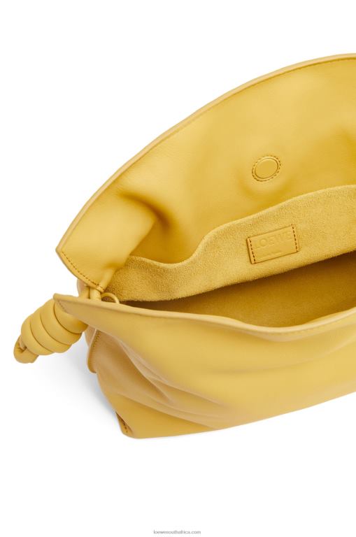 Loewe Women Flamenco clutch in nappa calfskin 206XF448 Pale Yellow Glaze