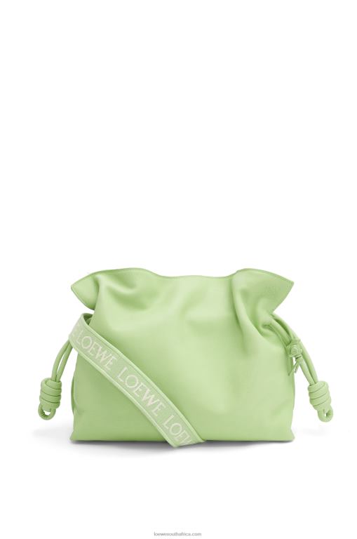 Loewe Women Flamenco clutch in nappa calfskin 206XF532 Lime Green Glaze