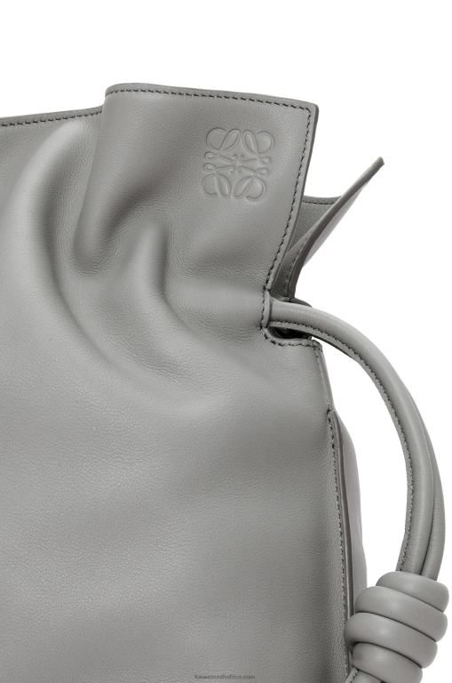 Loewe Women Large Flamenco clutch in nappa calfskin 206XF189 Pearl Grey