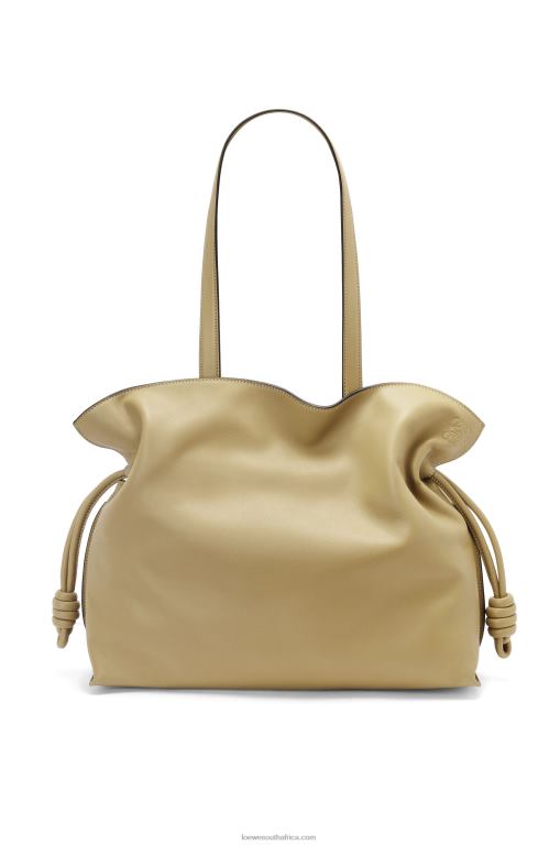 Loewe Women Large Flamenco clutch in nappa calfskin 206XF423 Clay Green