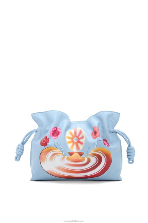 Loewe Women Maruja Mallo Flamenco clutch in nappa calfskin 206XF361 Dusty Blue