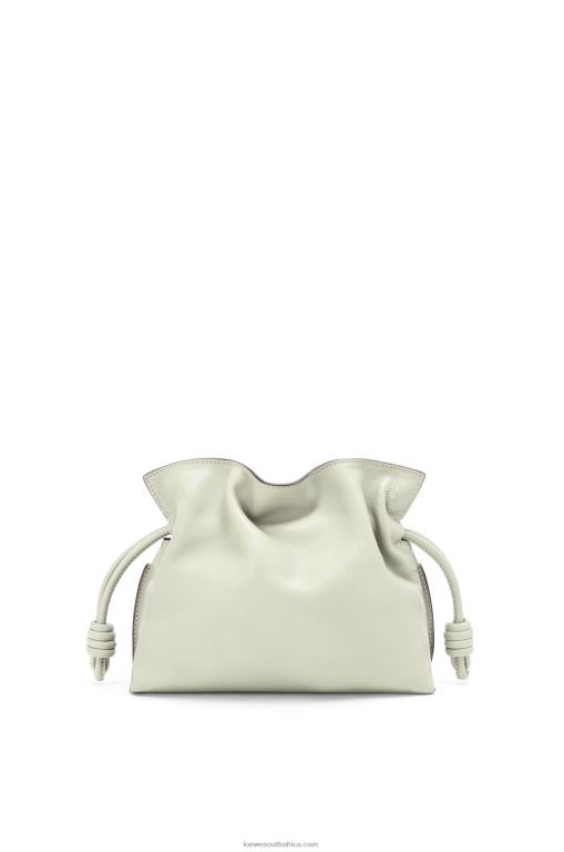 Loewe Women Mini Flamenco clutch in nappa calfskin 206XF205 Light Celadon