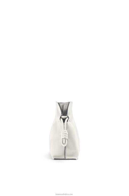 Loewe Women Mini Flamenco clutch in nappa calfskin 206XF207 Soft White