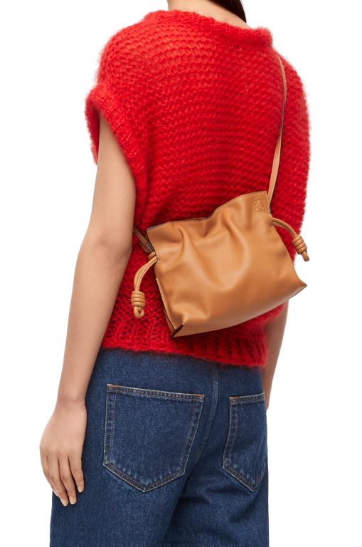 Loewe Women Mini Flamenco clutch in nappa calfskin 206XF216 Warm Desert