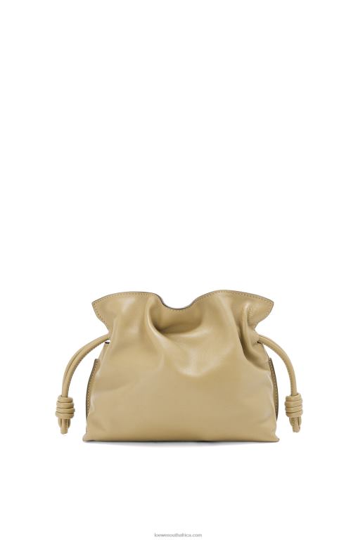 Loewe Women Mini Flamenco clutch in nappa calfskin 206XF217 Clay Green