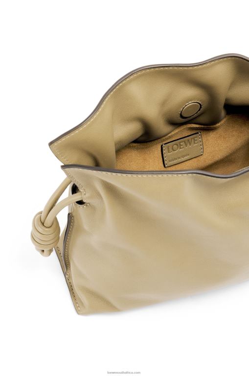 Loewe Women Mini Flamenco clutch in nappa calfskin 206XF217 Clay Green