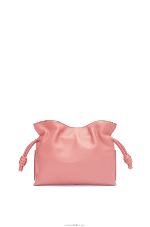Loewe Women Mini Flamenco clutch in nappa calfskin 206XF267 Peach Bloom