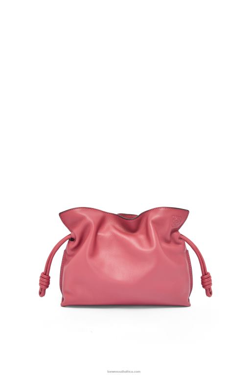 Loewe Women Mini Flamenco clutch in nappa calfskin 206XF272 Plumrose