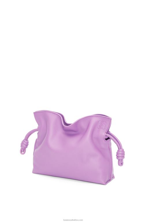 Loewe Women Mini Flamenco clutch in nappa calfskin 206XF321 Guimauve
