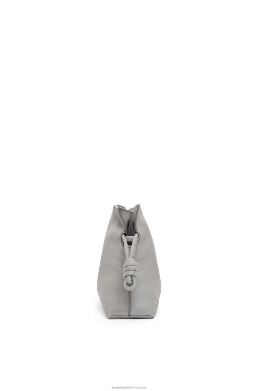Loewe Women Mini Flamenco clutch in nappa calfskin 206XF328 Pearl Grey