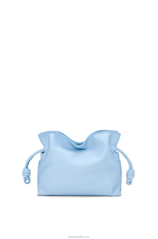 Loewe Women Mini Flamenco clutch in nappa calfskin 206XF330 Dusty Blue