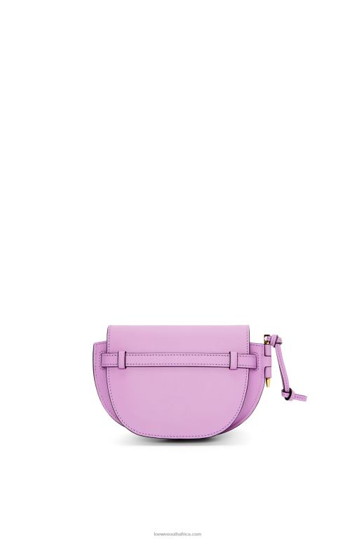 Loewe Women Mini Gate Dual bag in soft calfskin and jacquard 206XF196 Guimauve