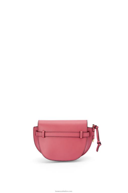 Loewe Women Mini Gate Dual bag in soft calfskin and jacquard 206XF265 Plumrose