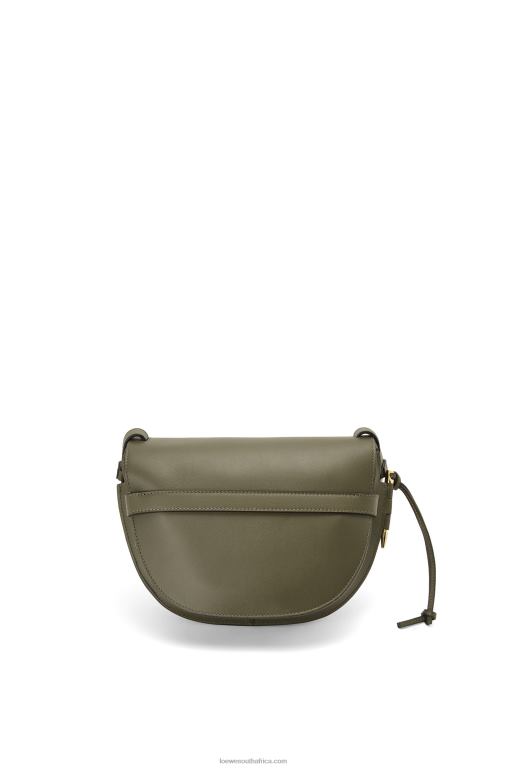 Loewe Women Small Gate bag in soft calfskin and jacquard 206XF256 Autumn Green