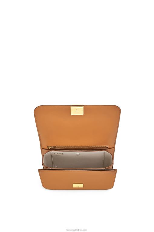 Loewe Women Goya bag in silk calfskin 206XF300 Warm Desert
