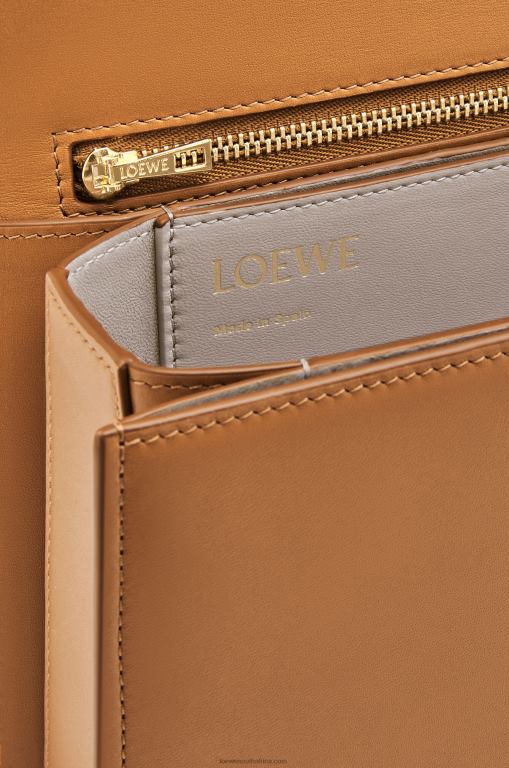 Loewe Women Goya bag in silk calfskin 206XF300 Warm Desert