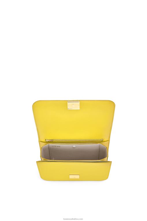 Loewe Women Goya bag in silk calfskin 206XF302 Yellow