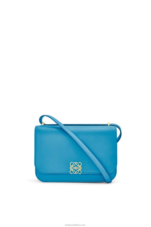 Loewe Women Goya bag in silk calfskin 206XF495 Lagoon Blue