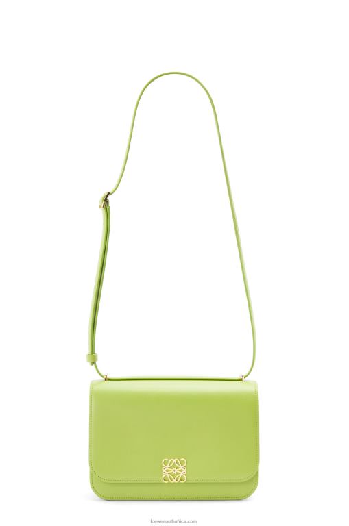 Loewe Women Goya bag in silk calfskin 206XF509 Green Bean
