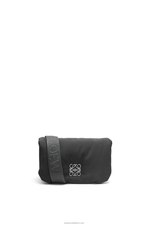 Loewe Women Mini Puffer Goya bag in nylon 206XF311 Black